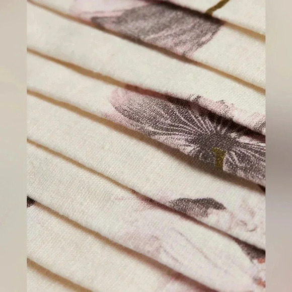 Express Floral Puff Sleeve Ruched Cropped Top NWT - Picture 8 of 14